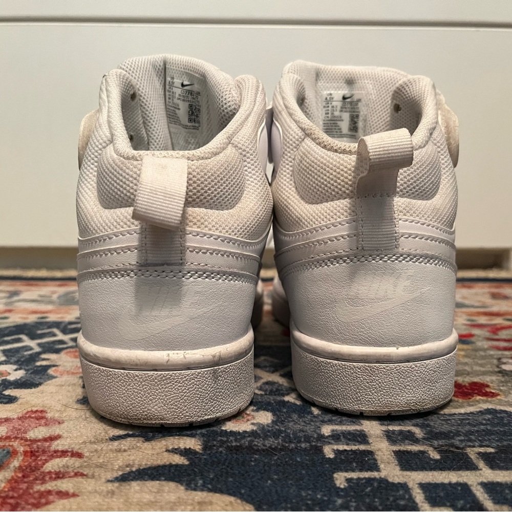 Nike All-White High-Top Sneakers - Picture 3 of 5
